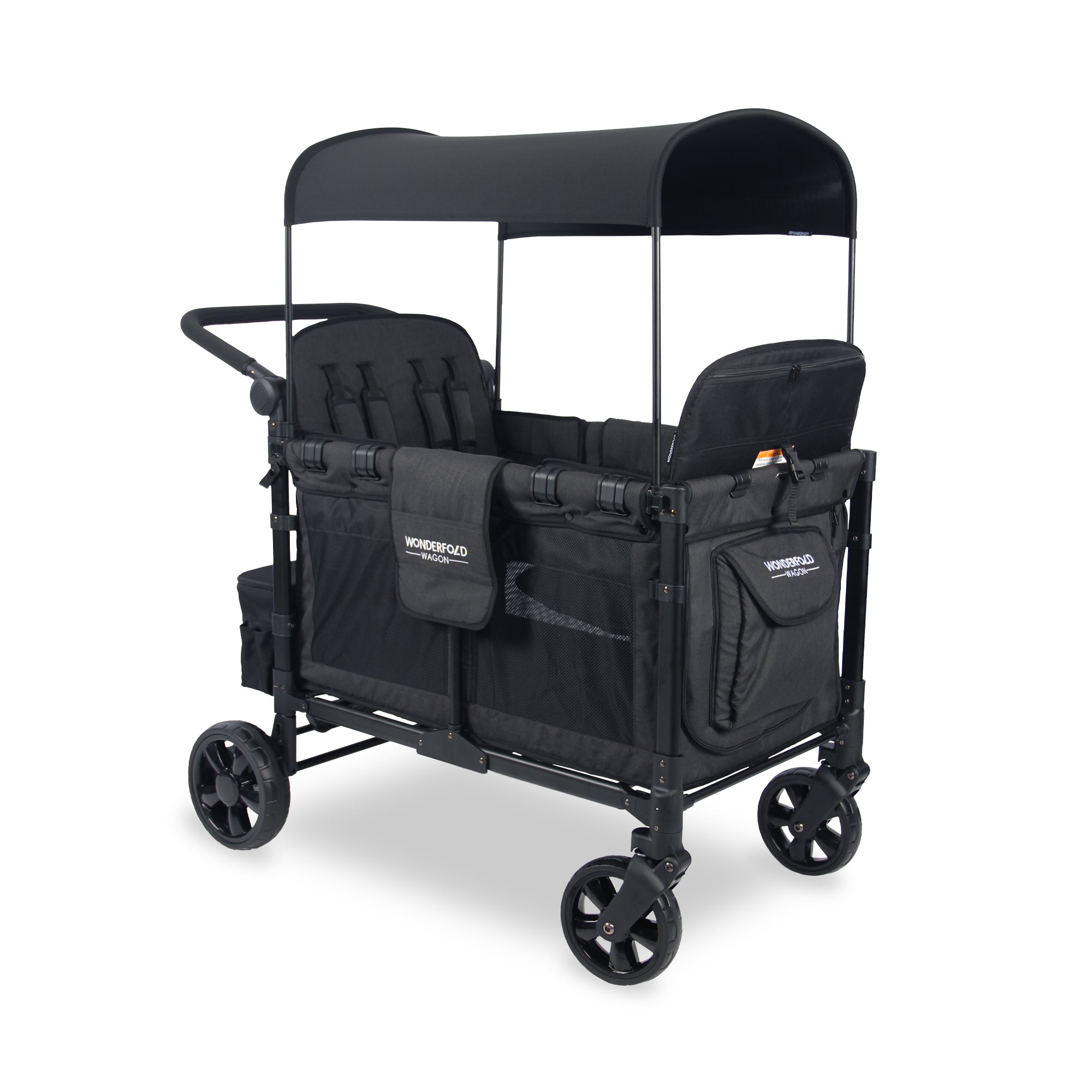 WonderFold W4 Elite Stroller Wagon - Volcanic Black