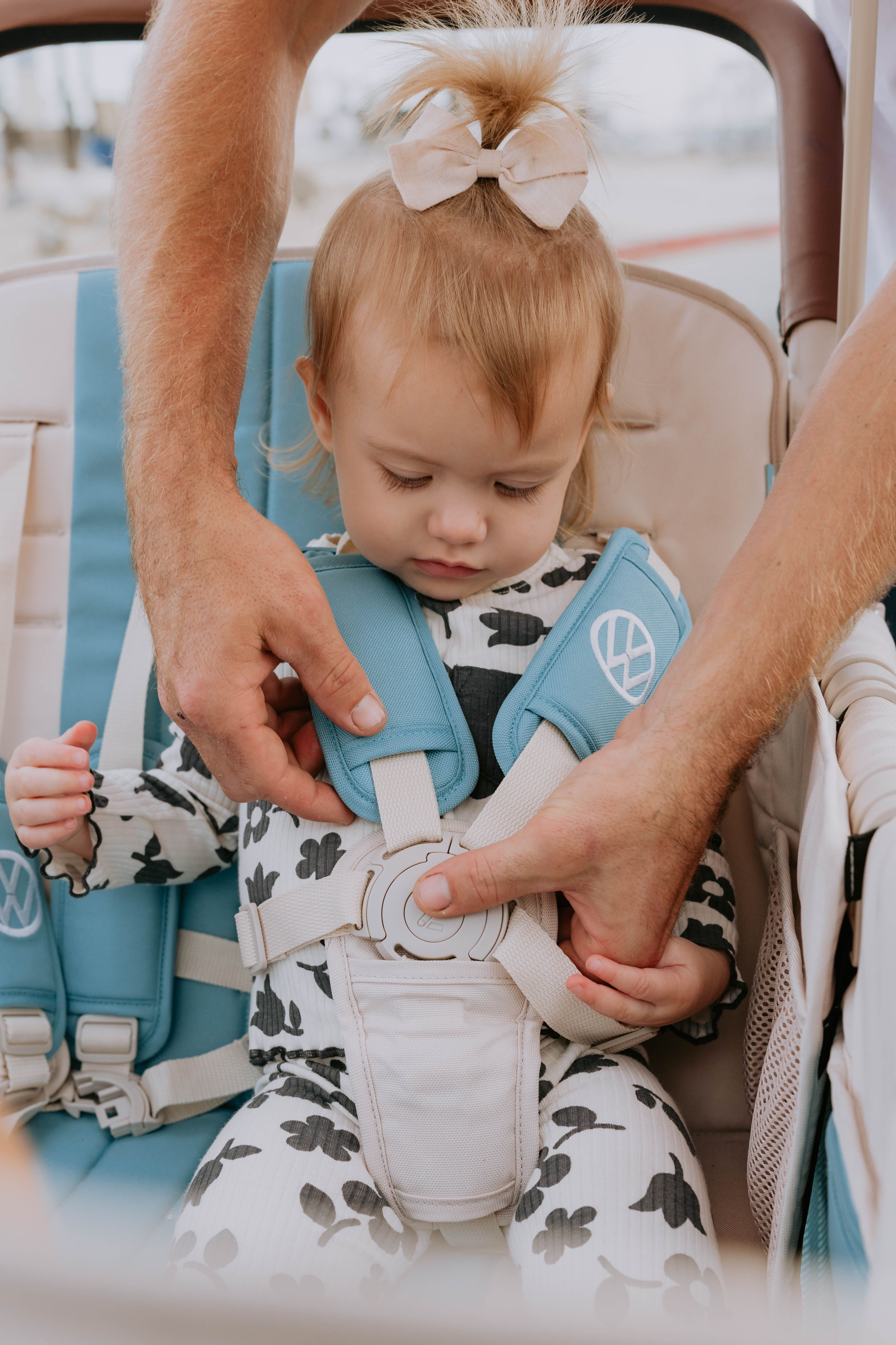WonderFold W4 Volkswagen Stroller Wagon - Bondi Blue - WonderFold Wagons Australia