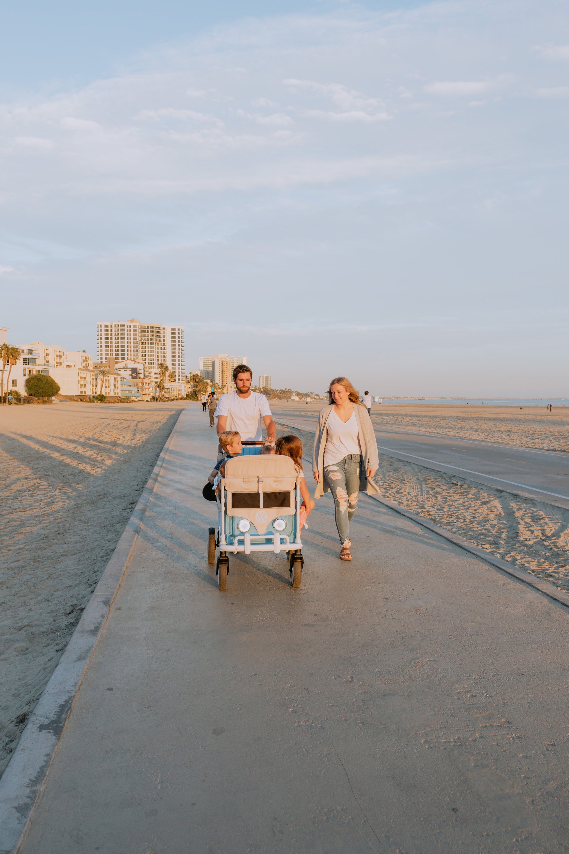 WonderFold W4 Volkswagen Stroller Wagon - Bondi Blue - WonderFold Wagons Australia