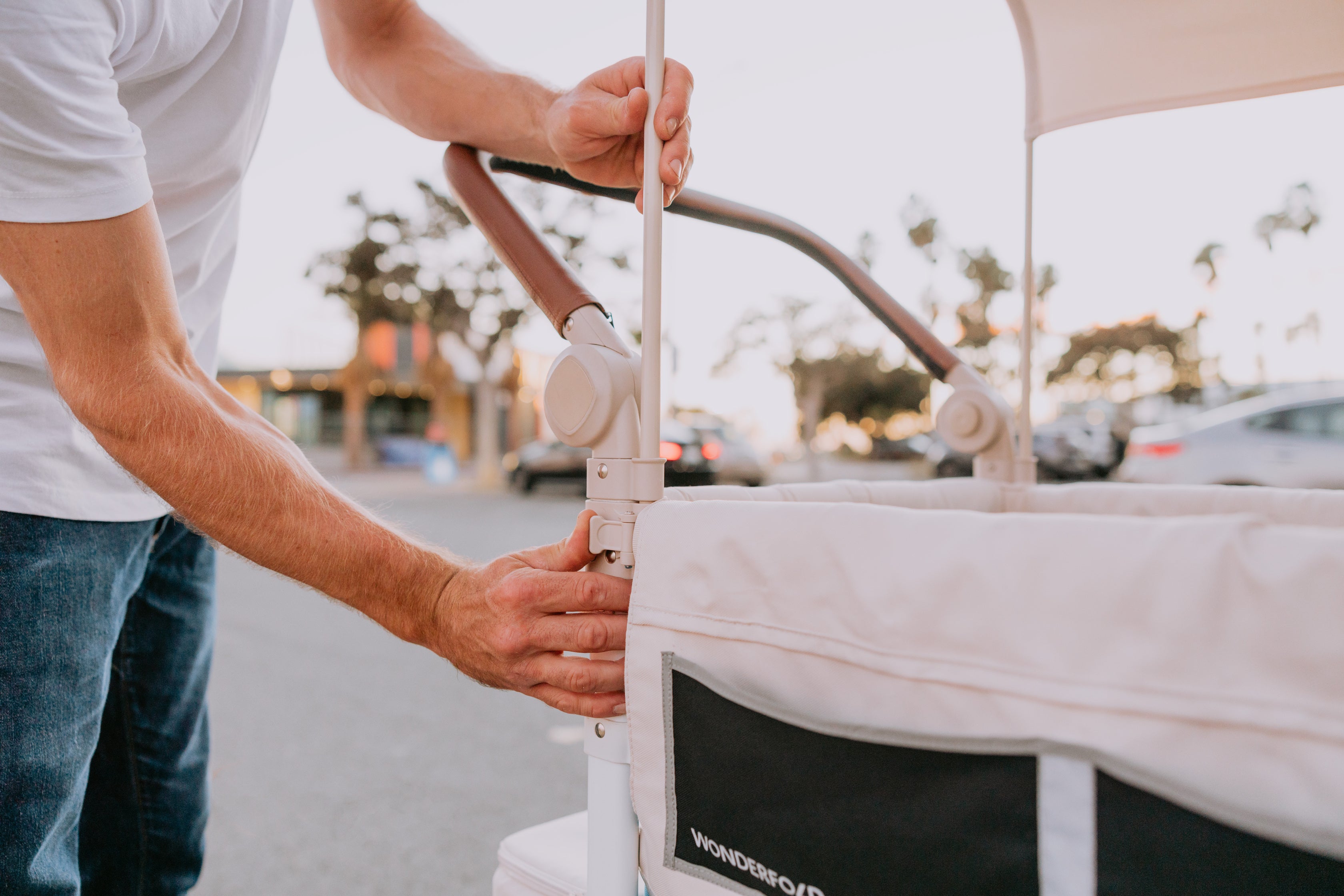 WonderFold W4 Volkswagen Stroller Wagon - Bondi Blue - WonderFold Wagons Australia