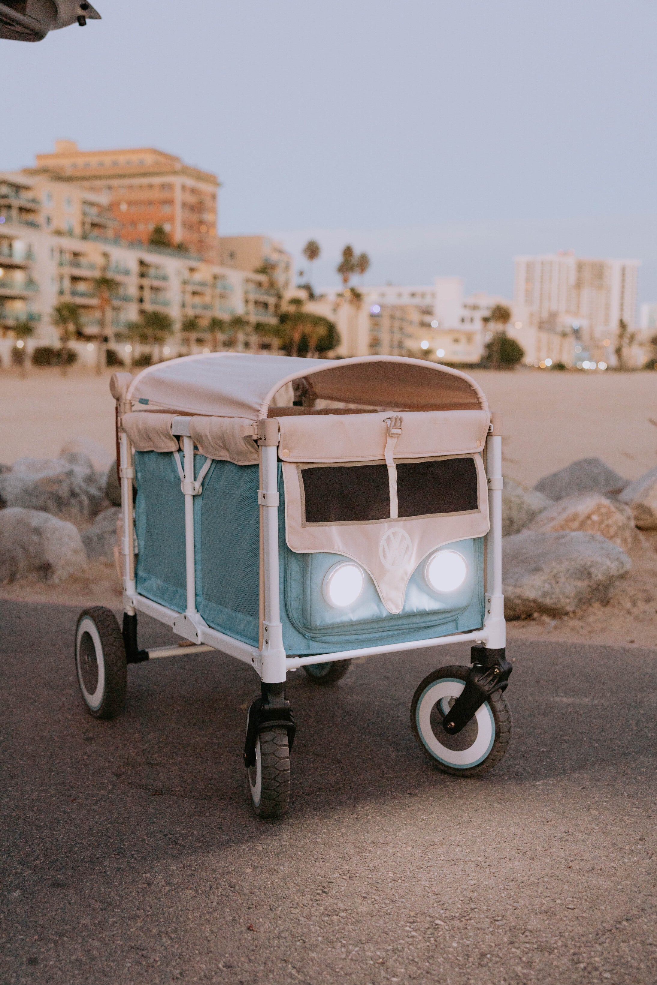 WonderFold W4 Volkswagen Stroller Wagon - Bondi Blue - WonderFold Wagons Australia