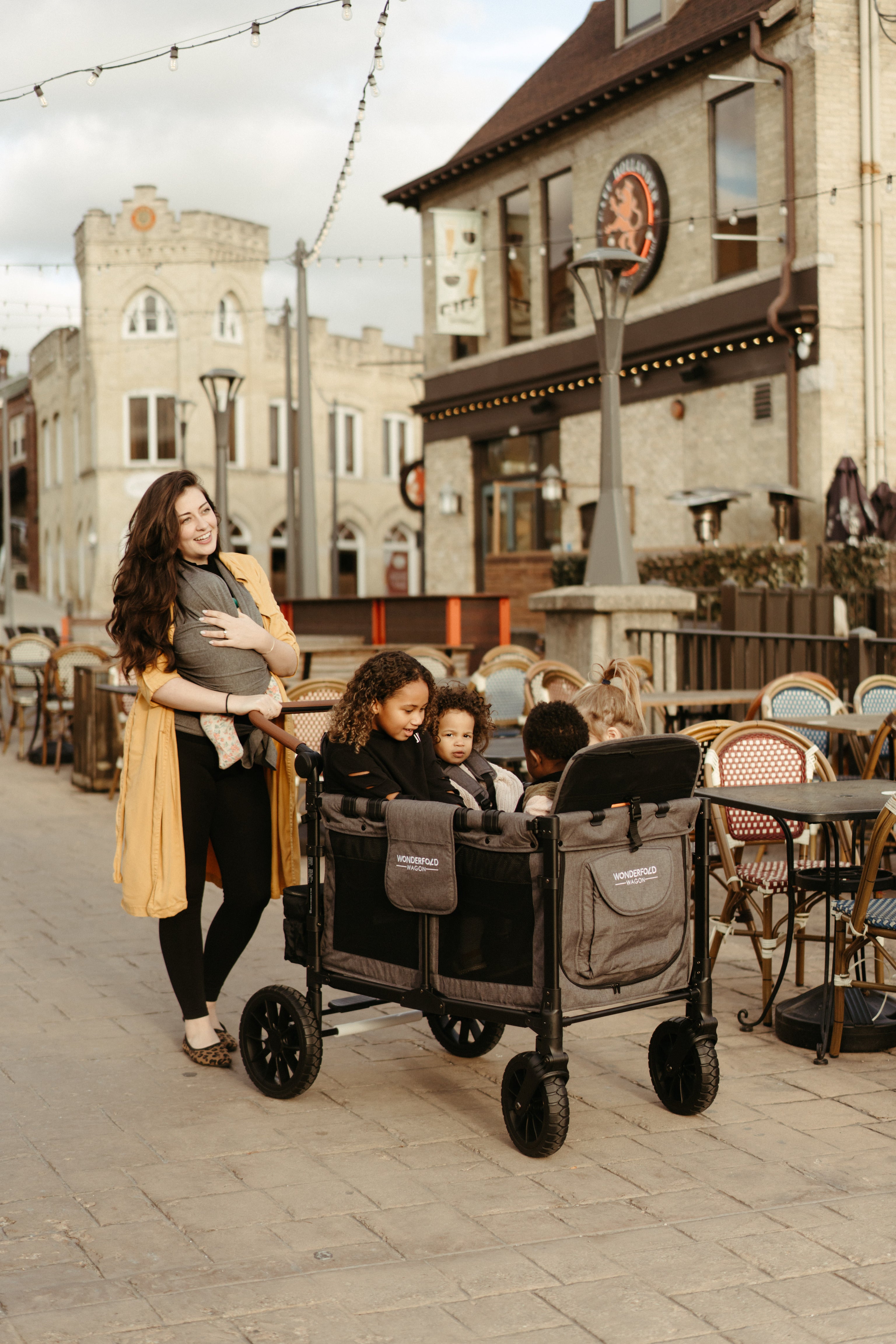 WonderFold W4 Luxe Stroller Wagon - Charcoal Grey - WonderFold Wagons Australia