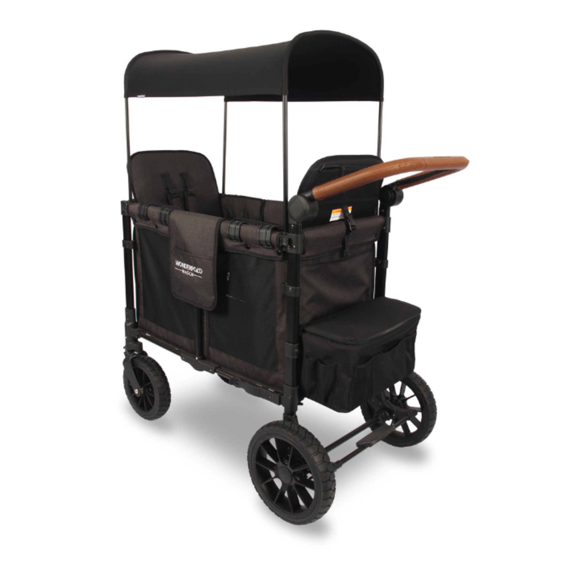 W2 Luxe Stroller Wagon - Volcanic Black - WonderFold Wagons Australia