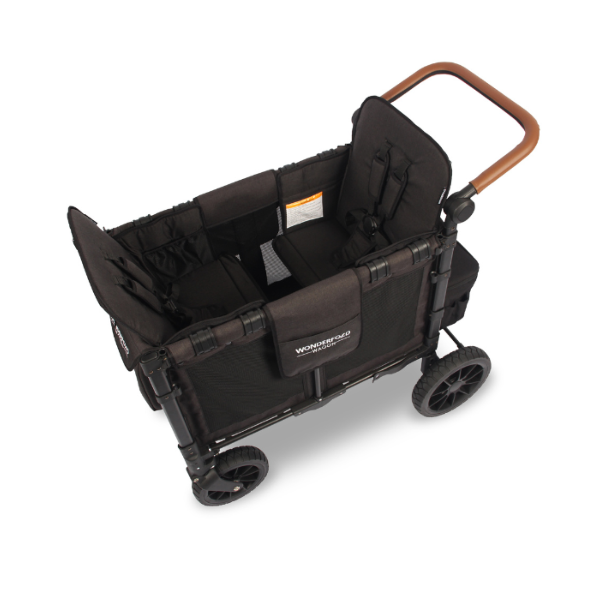 W2 Luxe Stroller Wagon - Volcanic Black - WonderFold Wagons Australia