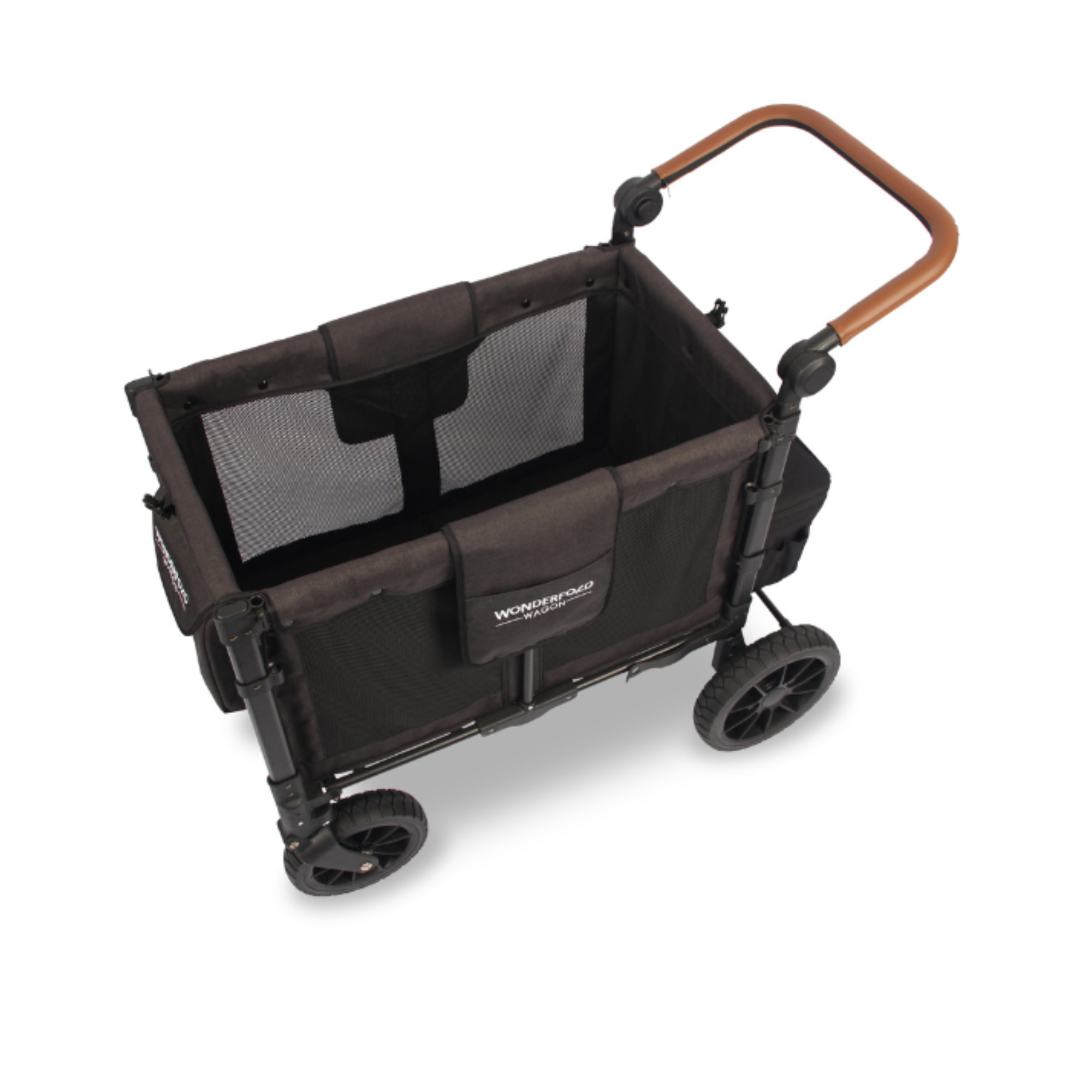 W2 Luxe Stroller Wagon - Volcanic Black - WonderFold Wagons Australia