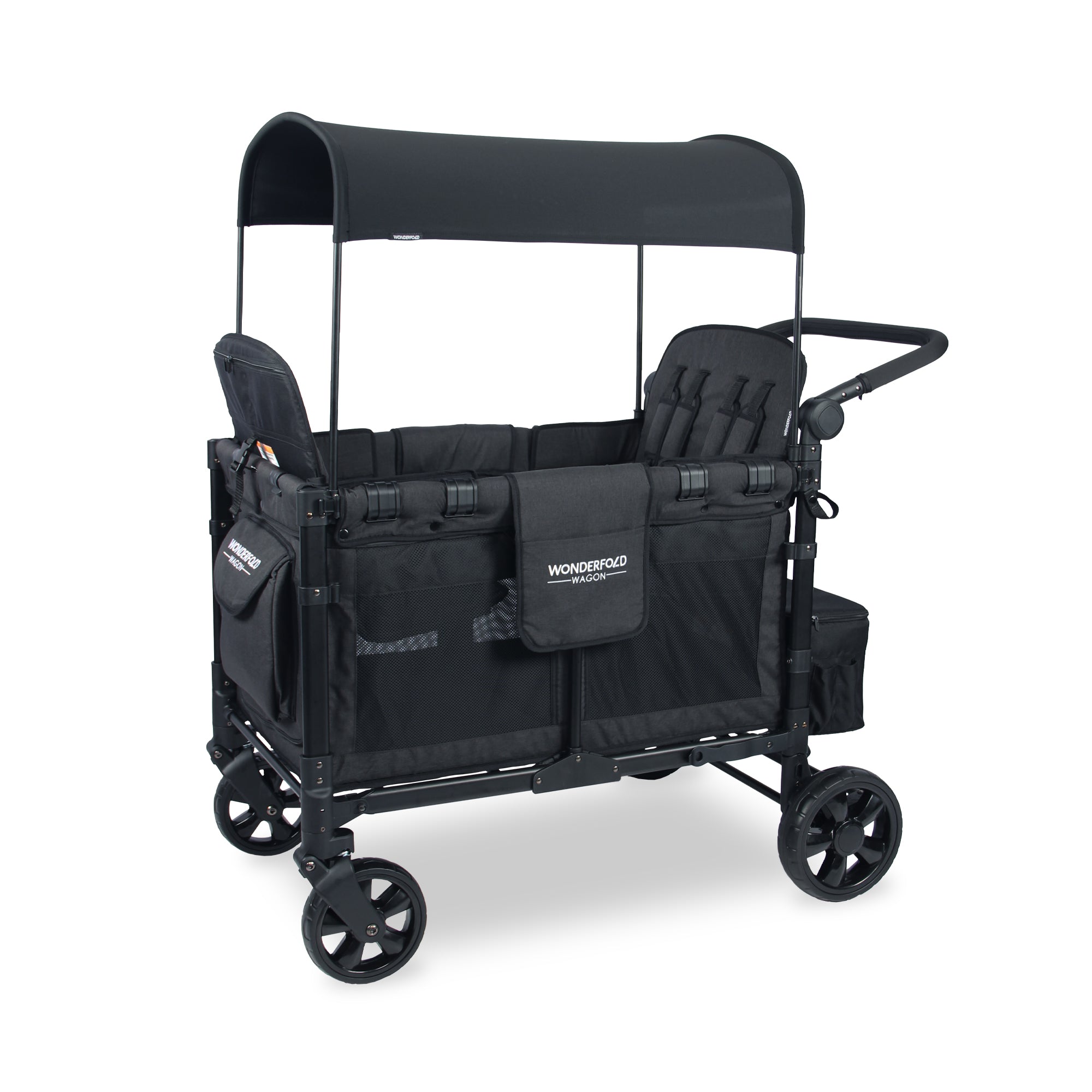 WonderFold W4 Elite Stroller Wagon - Volcanic Black - WonderFold Wagons Australia
