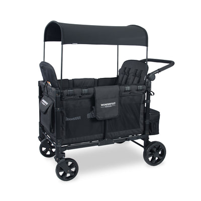 WonderFold W4 Elite Stroller Wagon - Volcanic Black