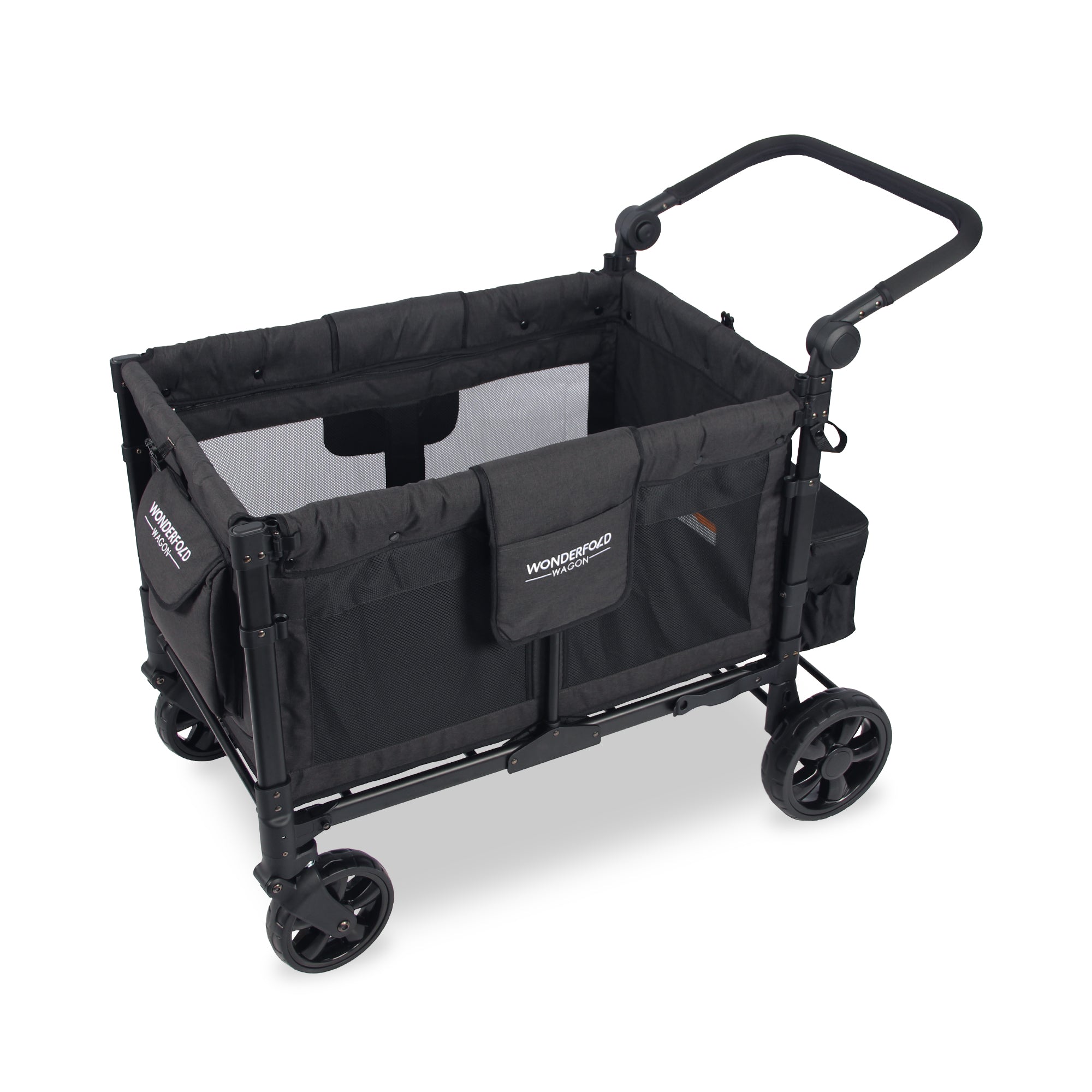 WonderFold W4 Elite Stroller Wagon - Volcanic Black - WonderFold Wagons Australia