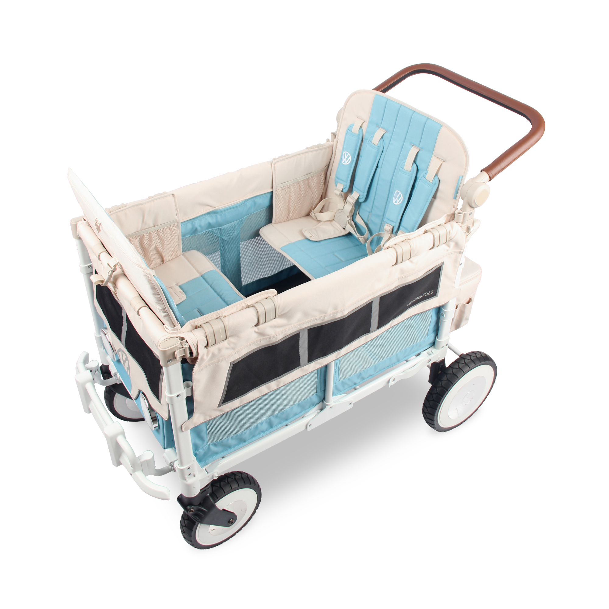 WonderFold W4 Volkswagen Stroller Wagon - Bondi Blue - WonderFold Wagons Australia