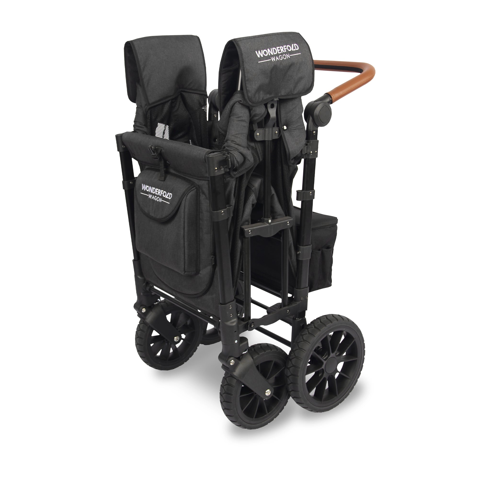 WonderFold W2 Luxe Stroller Wagon - Volcanic Black - WonderFold Wagons Australia