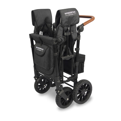 WonderFold W2 Luxe Stroller Wagon - Volcanic Black