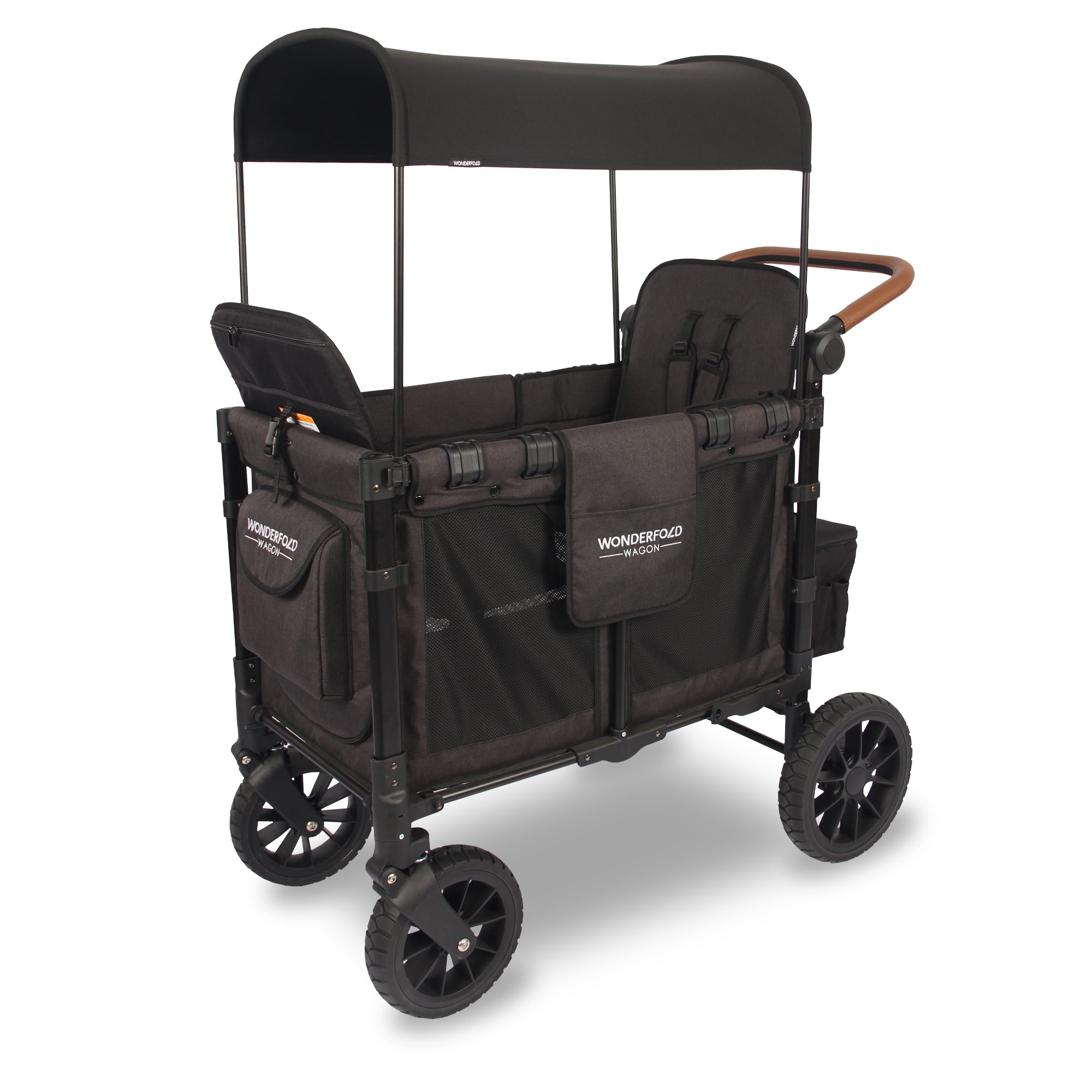 WonderFold W2 Luxe Stroller Wagon - Volcanic Black - WonderFold Wagons Australia