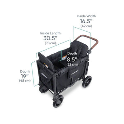 WonderFold W2 Luxe Pro Stroller Wagon - Jet Black