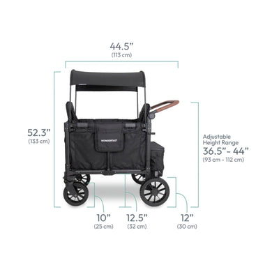 WonderFold W2 Luxe Pro Stroller Wagon - Jet Black