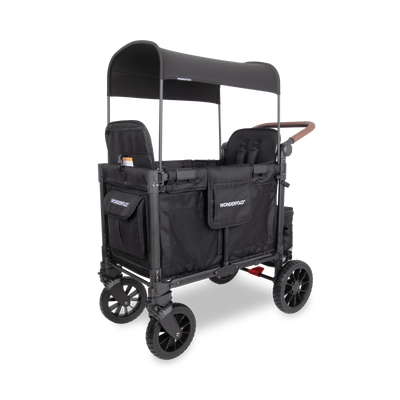 WonderFold W2 Luxe Pro Stroller Wagon - Jet Black