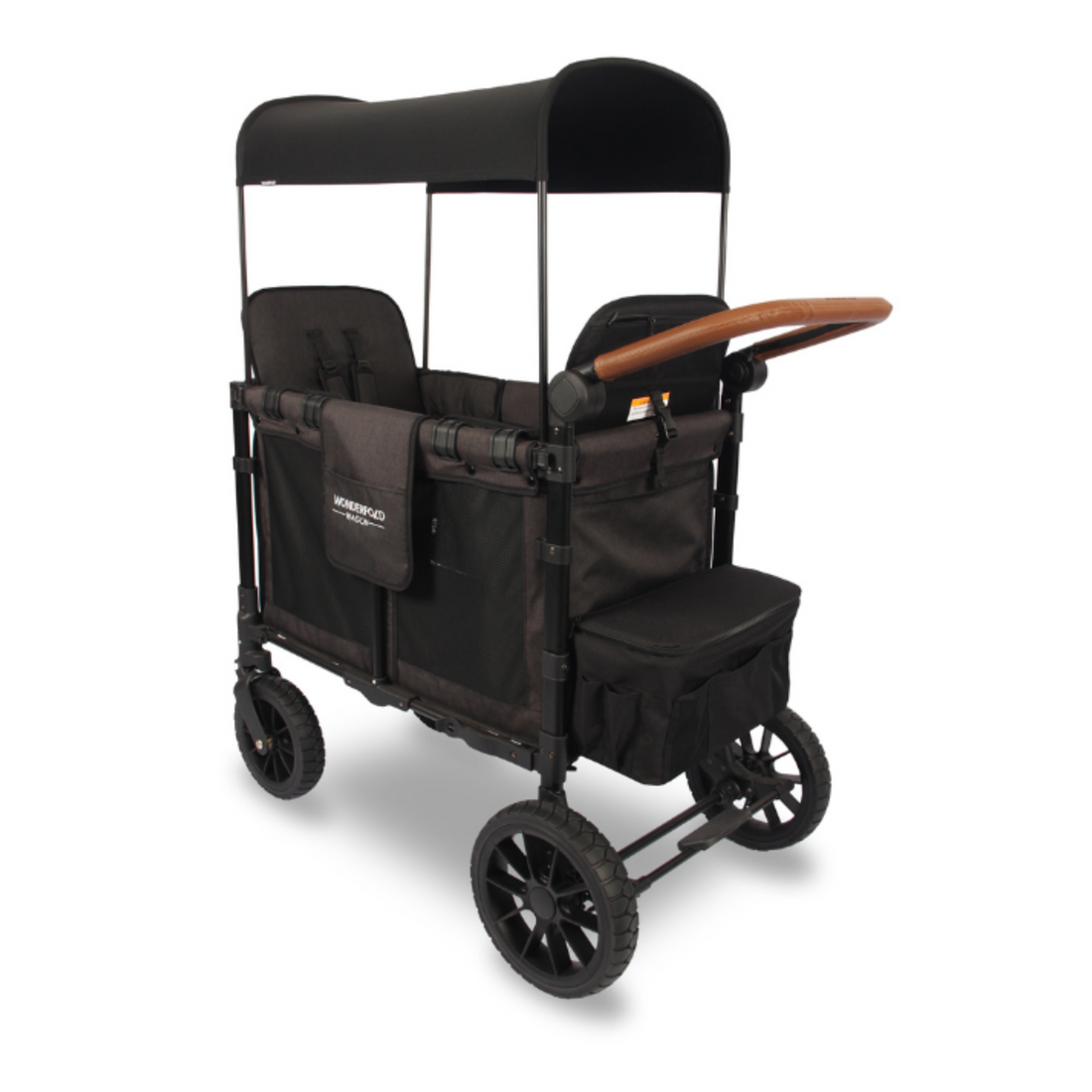 W2 Luxe Stroller Wagon - Volcanic Black | WonderFold Wagons Australia