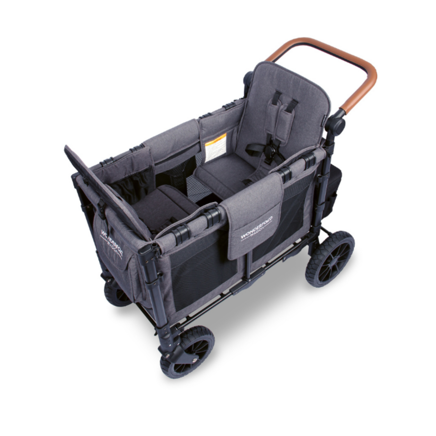 W2 Luxe Stroller Wagon - Charcoal Grey - WonderFold Wagons Australia
