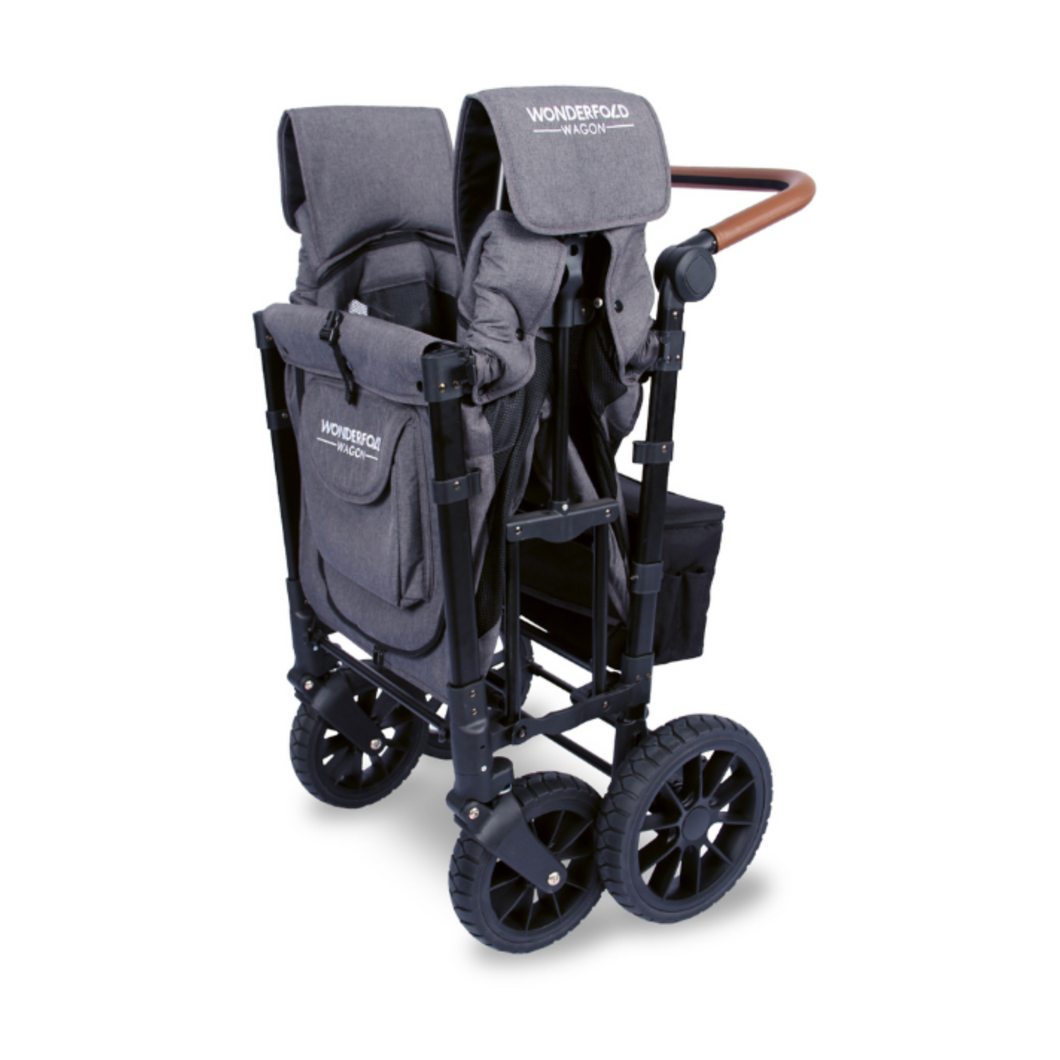W2 Luxe Stroller Wagon - Charcoal Grey - WonderFold Wagons Australia