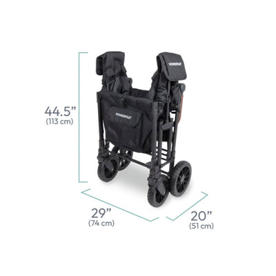 WonderFold W4 Luxe Pro Stroller Wagon - Jet Black