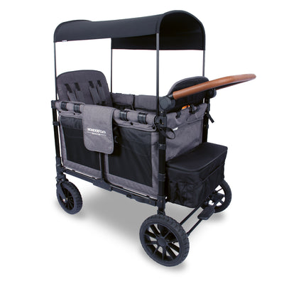 WonderFold W4 Luxe Stroller Wagon - Charcoal Grey