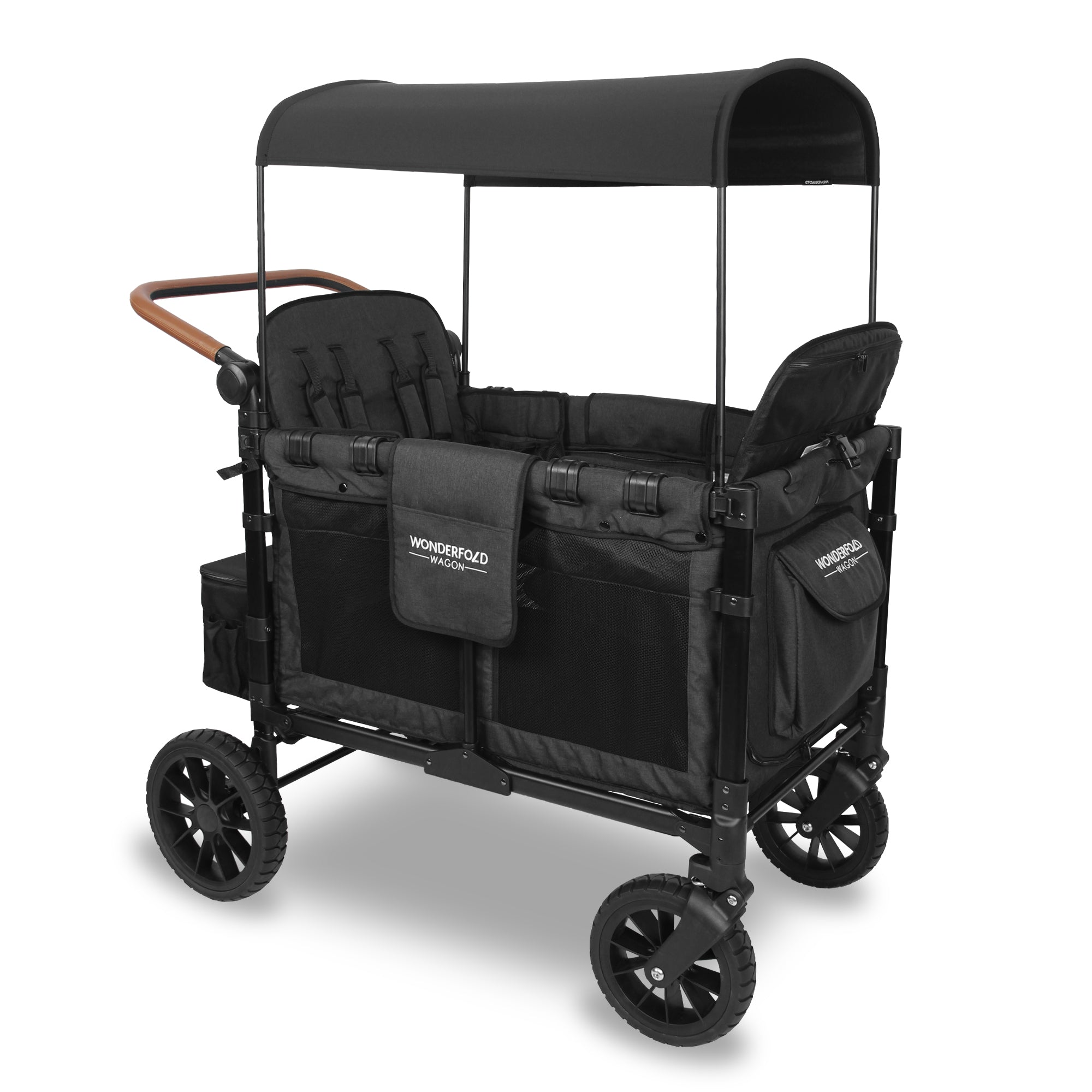 WonderFold W4 Luxe Stroller Wagon - Volcanic Black - WonderFold Wagons Australia