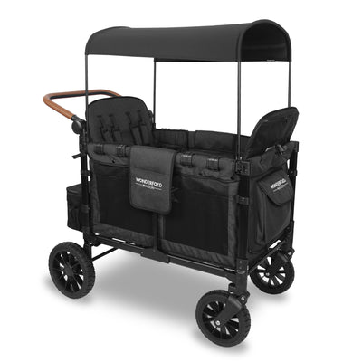 WonderFold W4 Luxe Stroller Wagon - Volcanic Black