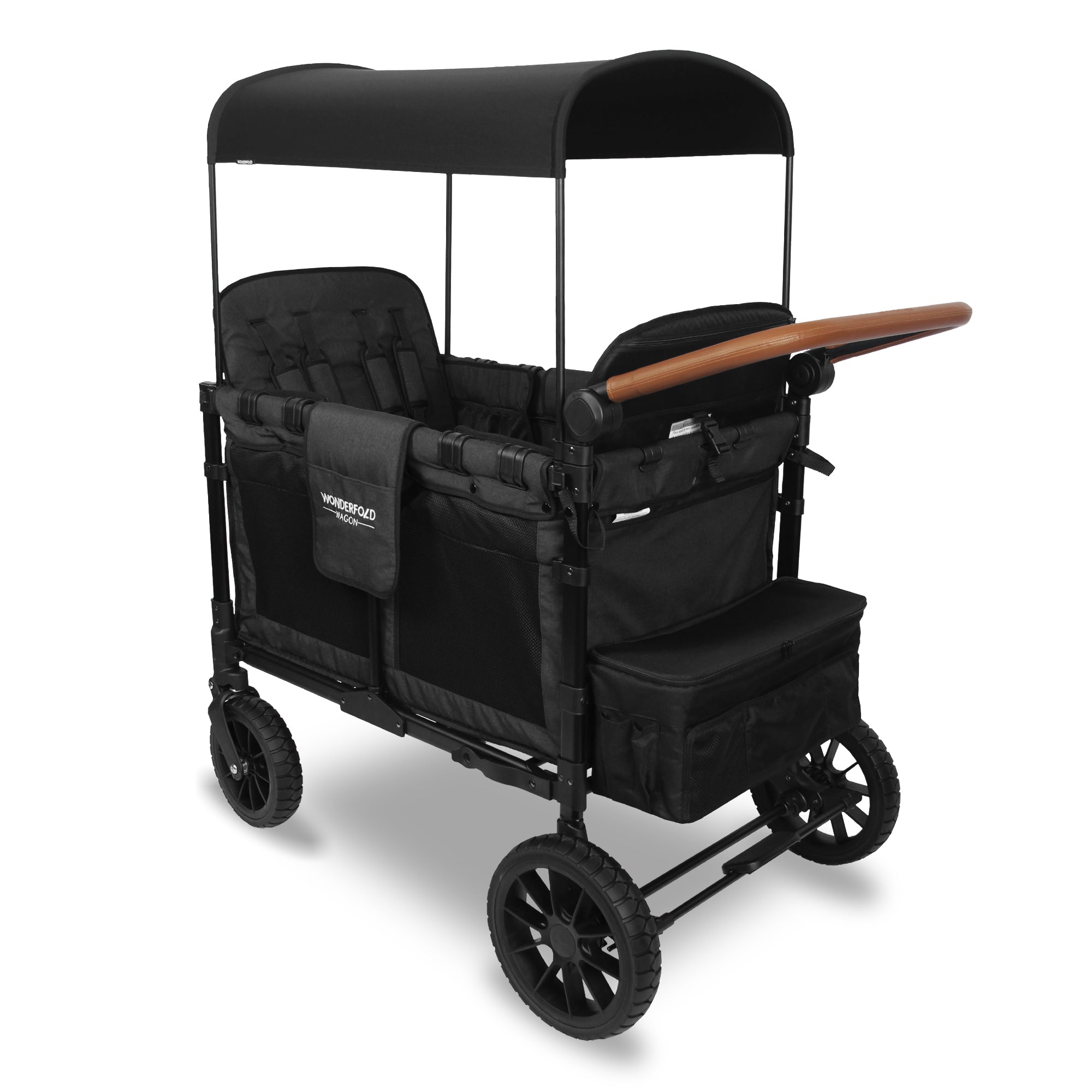 WonderFold W4 Luxe Stroller Wagon - Volcanic Black - WonderFold Wagons Australia