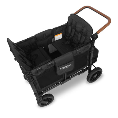 WonderFold W4 Luxe Stroller Wagon - Volcanic Black