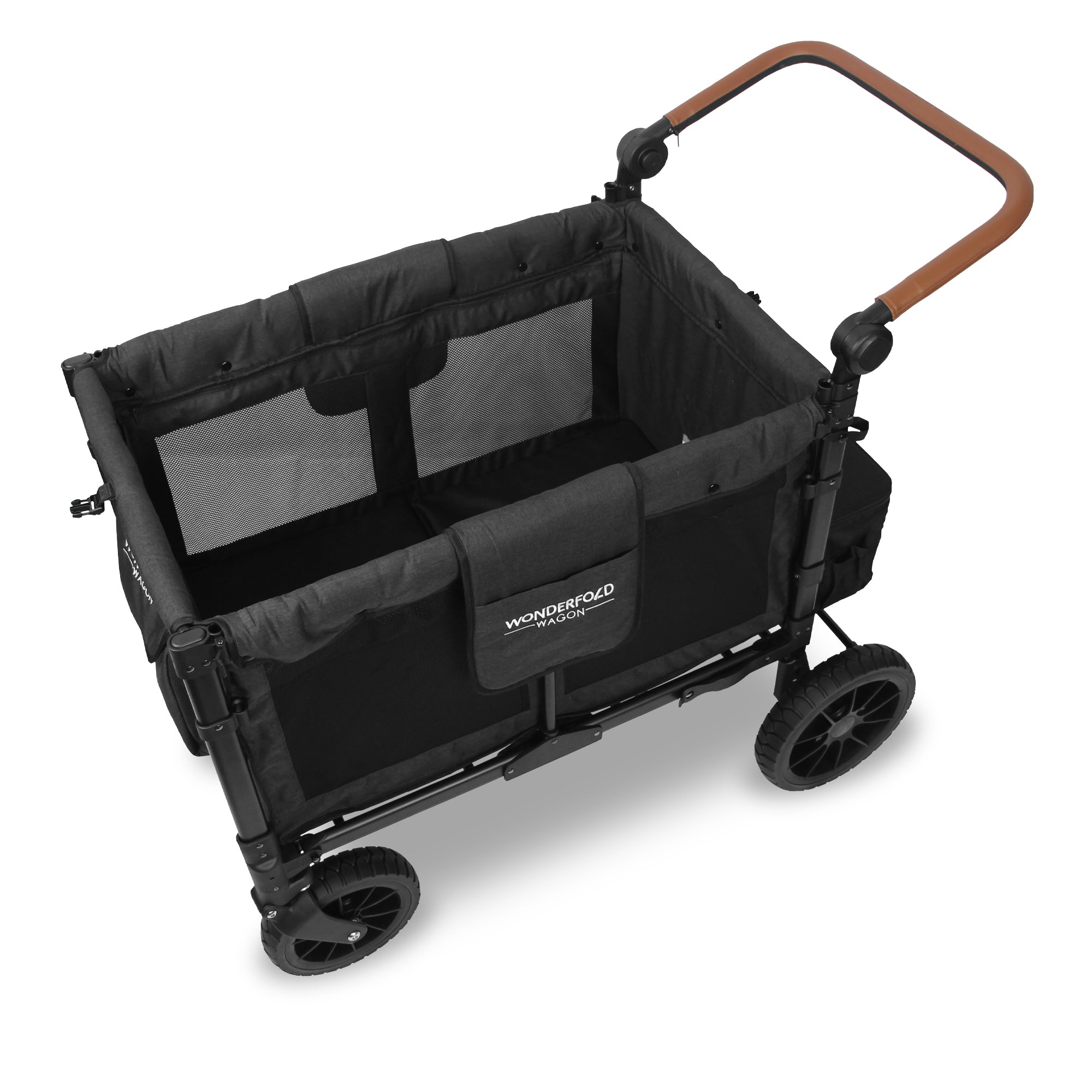 WonderFold W4 Luxe Stroller Wagon - Volcanic Black - WonderFold Wagons Australia