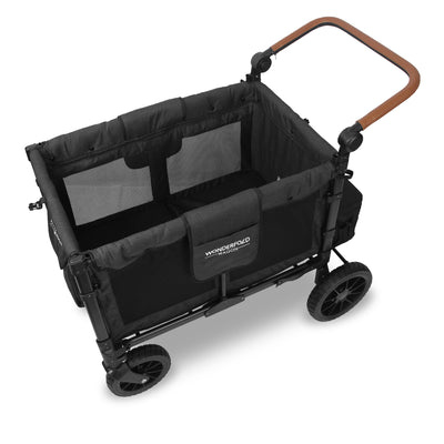 WonderFold W4 Luxe Stroller Wagon - Volcanic Black