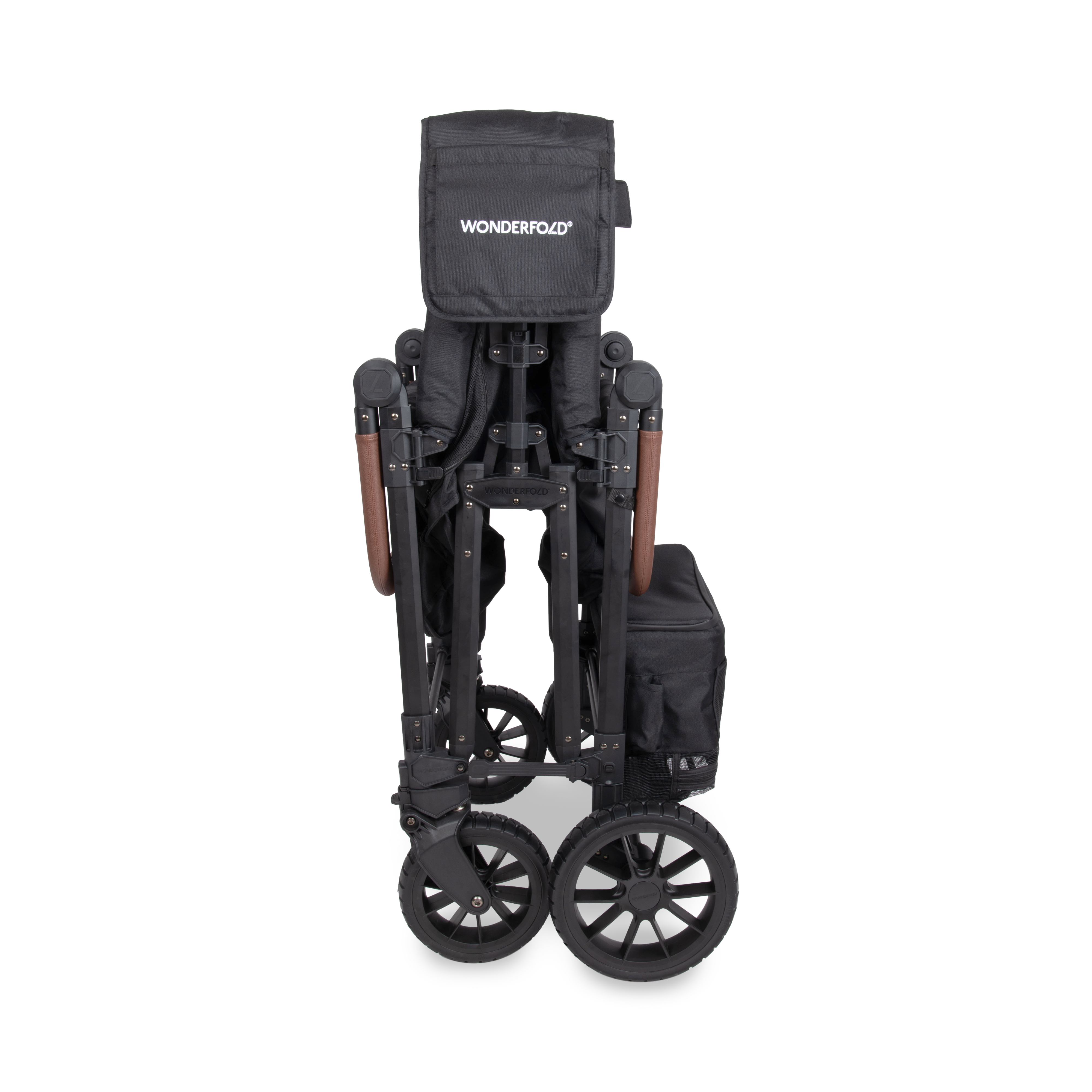 WonderFold W6 Luxe Pro Stroller Wagon - Jet Black - WonderFold Wagons Australia