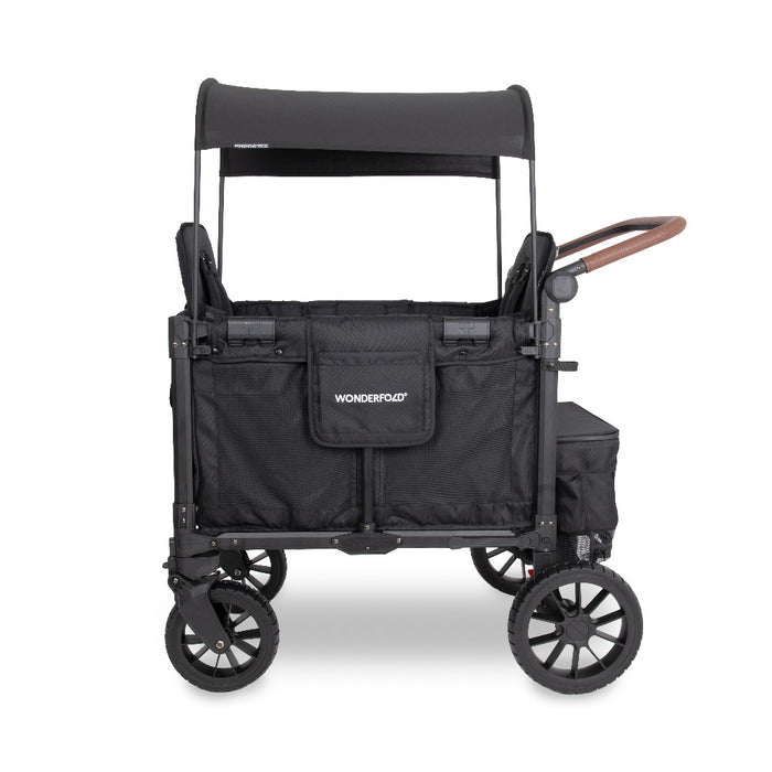 WonderFold W2 Luxe Pro Stroller Wagon - Jet Black - WonderFold Wagons Australia