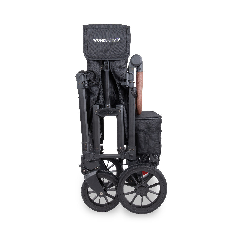WonderFold W2 Luxe Pro Stroller Wagon - Jet Black - WonderFold Wagons Australia