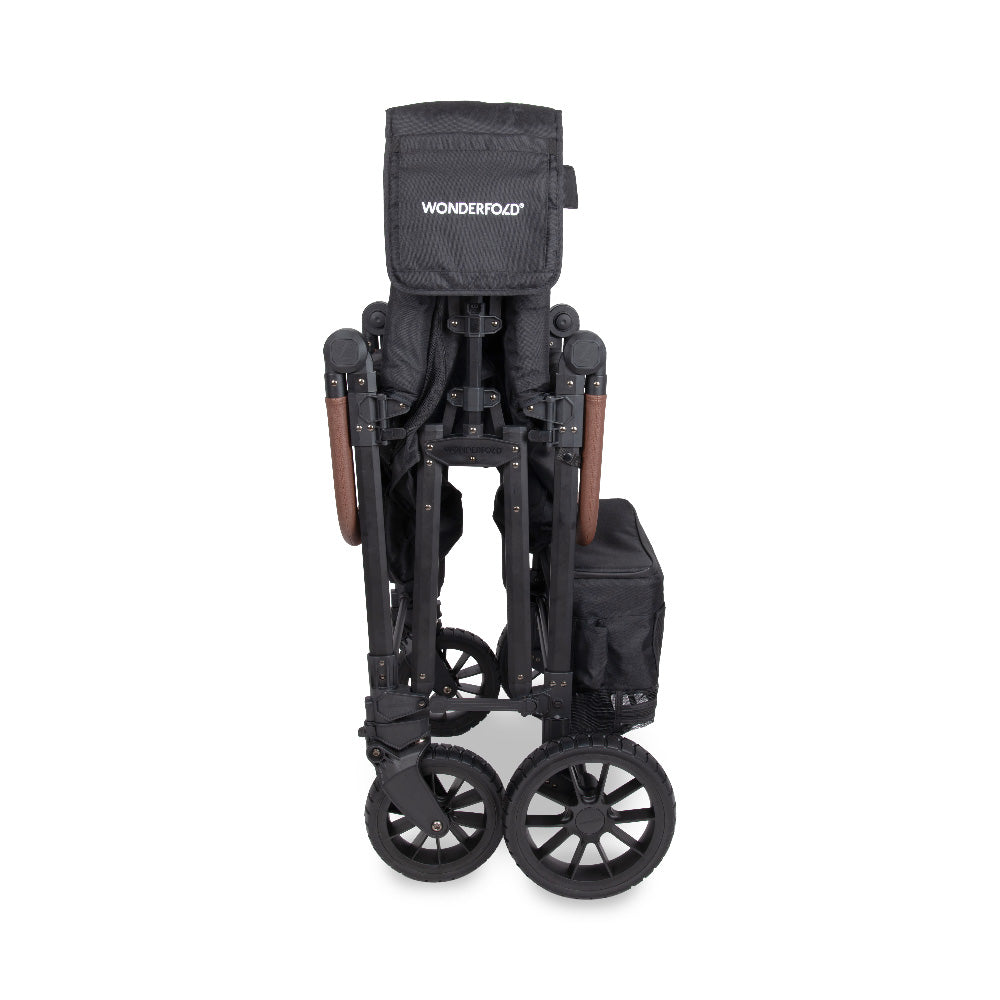 WonderFold W6 Luxe Pro Stroller Wagon - Jet Black - WonderFold Wagons Australia